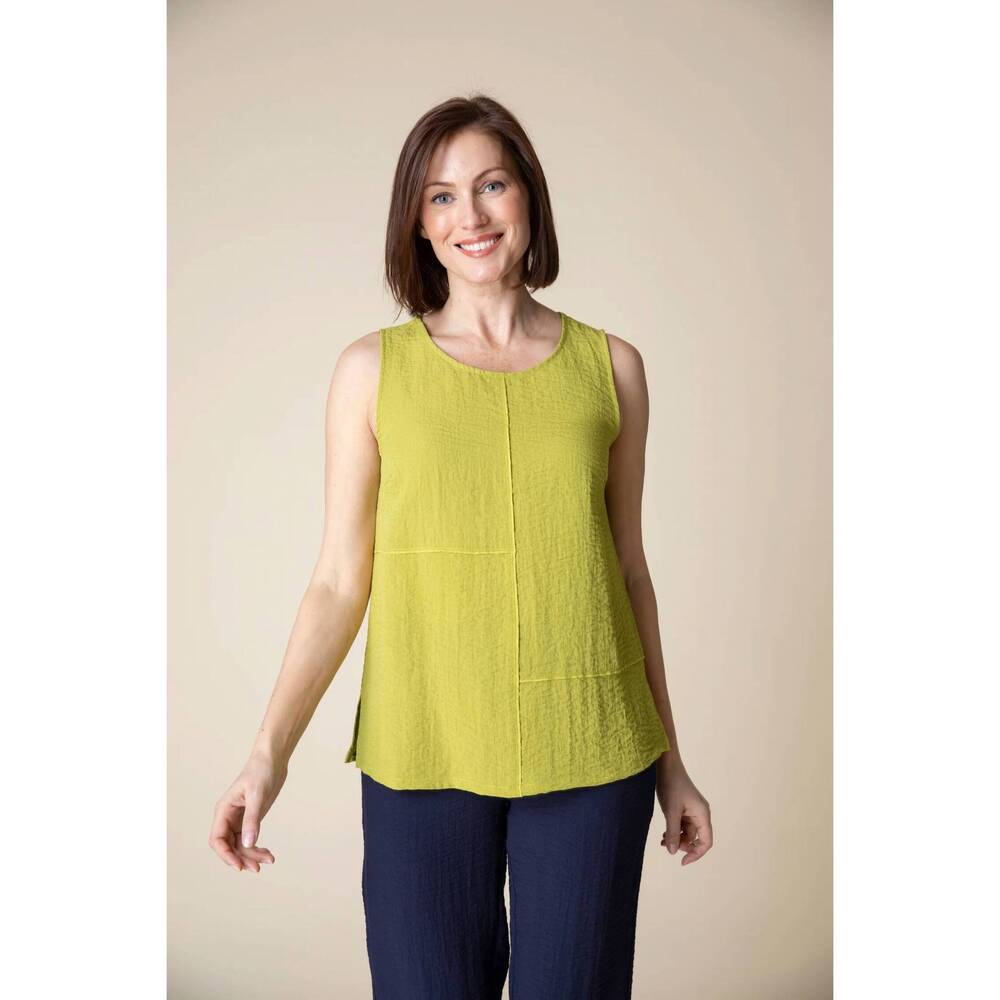 NEW HABITAT solid piece tunic tank top in pear